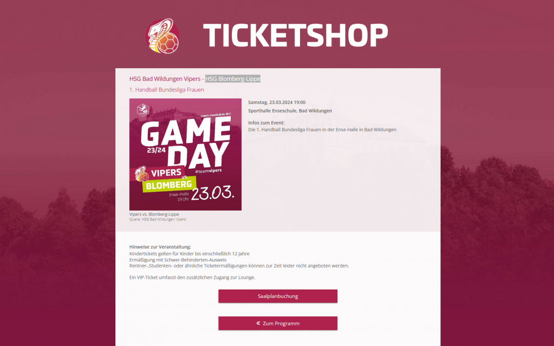 Bad Wildungen Vipers: leoticket überzeugt in der Handball-Bundesliga